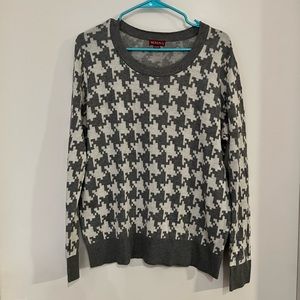 Merona Gray Houndstooth Sweater